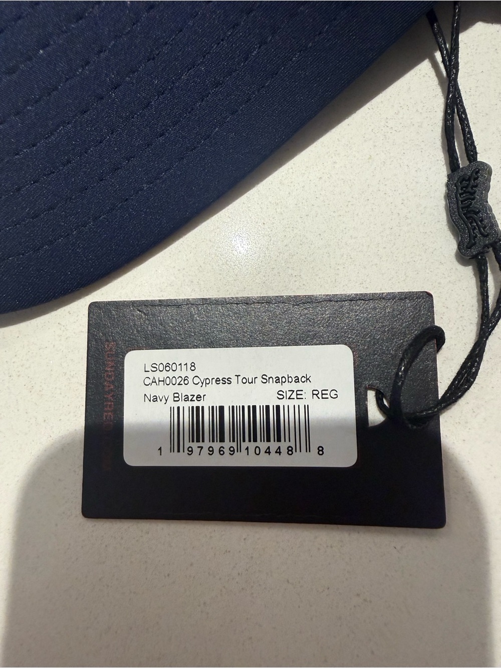 NWT Sun Day Red Icon Performance Flatbill Hat II in Navy - Picture 5 of 6